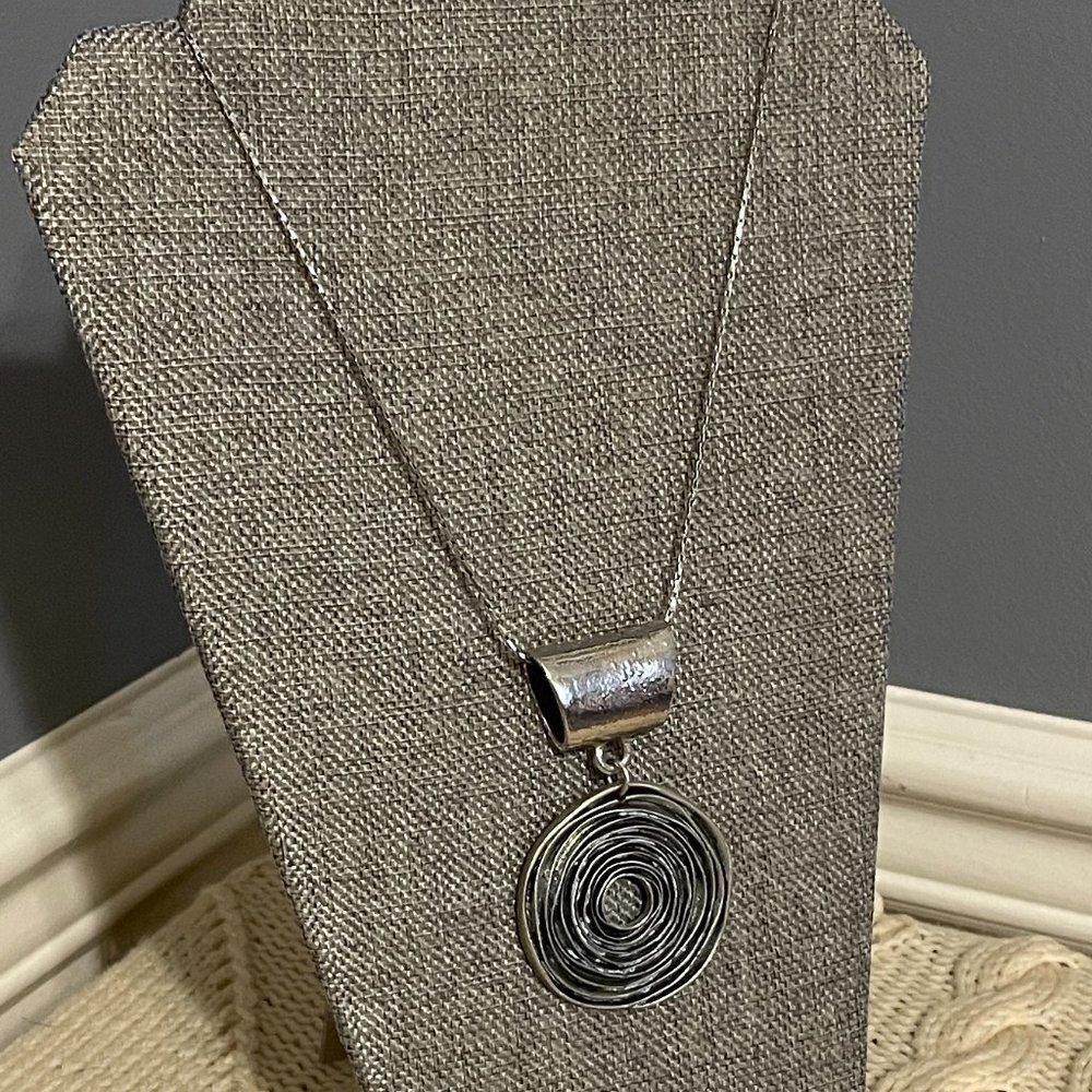 Handmade Metal Rose Necklace